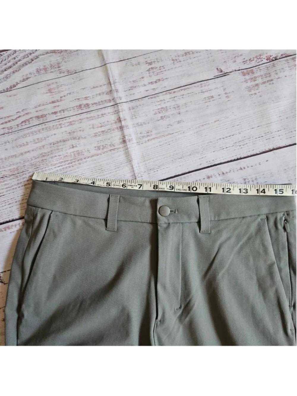 Lululemon Commission Pant Slim Warpstreme Grey Sage Mens 31 Active Casual